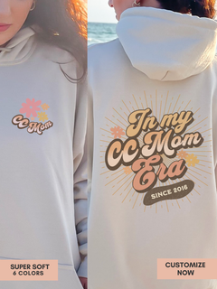 Personalized In My CC Mom Era Retro Mama Hoodie