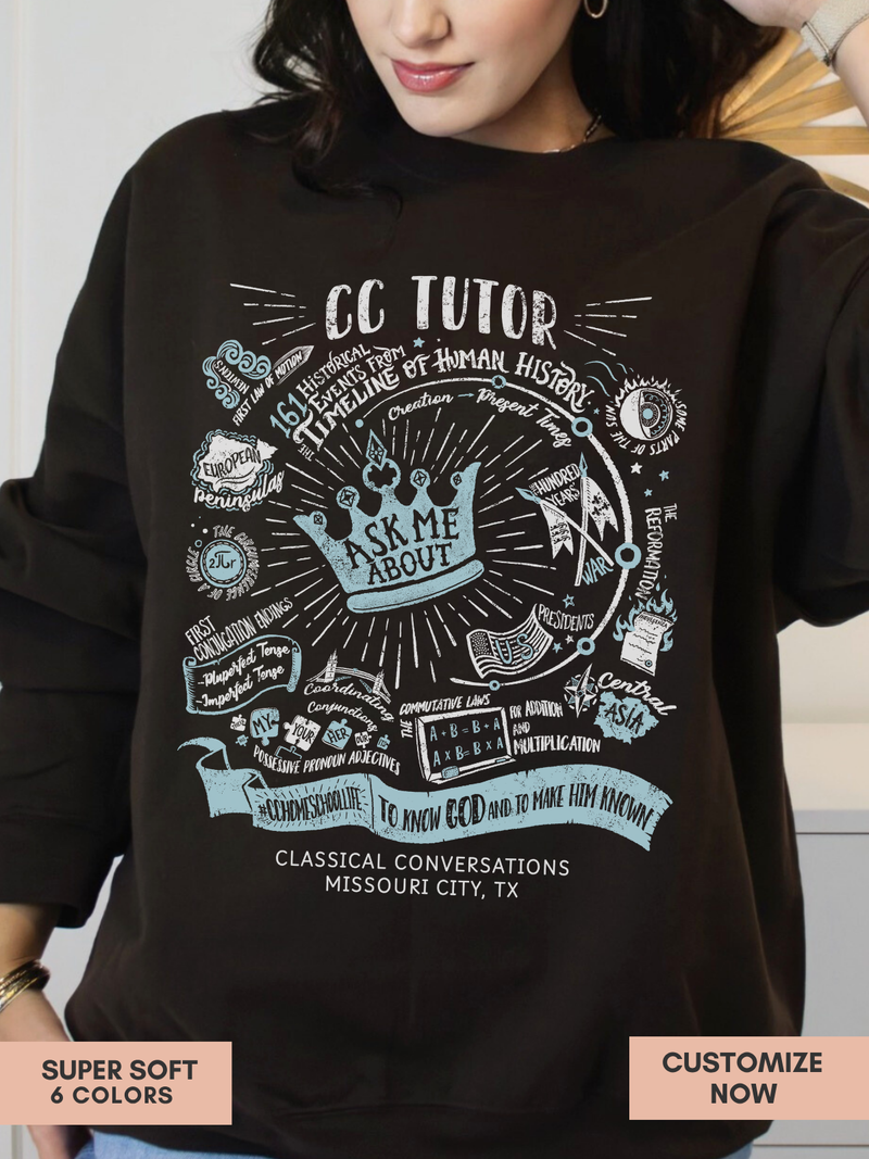 Personalized CC Cycle 2 Tutor Sweatshirt Crown