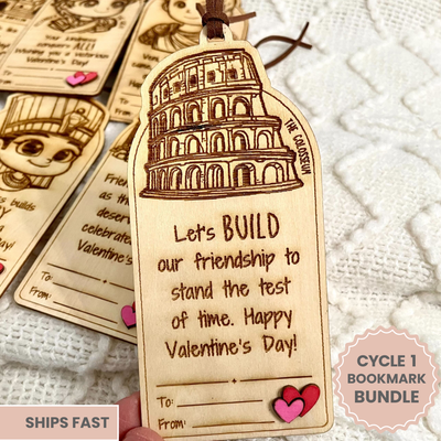 CC Cycle 1 Valentine Wooden Bookmark