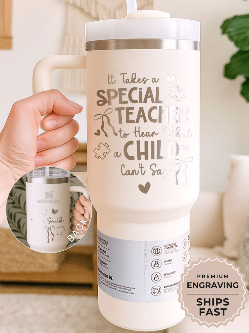Personalized Autism Teacher Tumbler