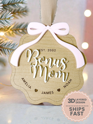 Personalized Bonus Mom Ornament