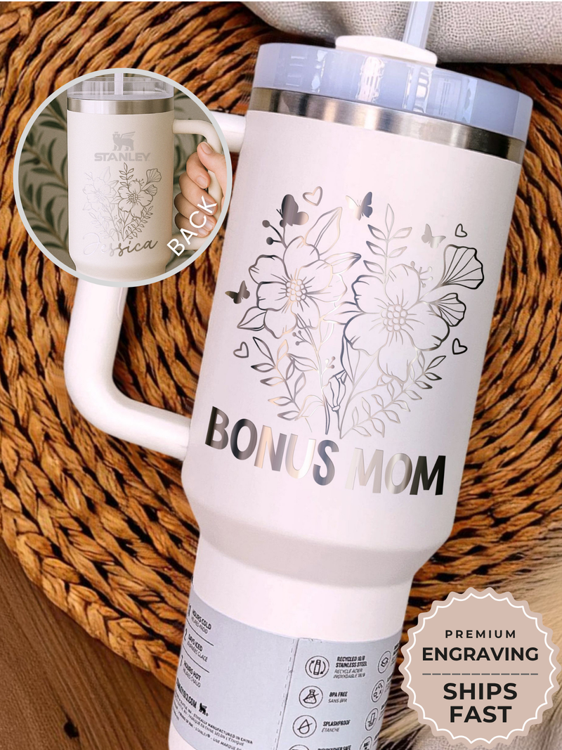 Personalized Bonus Mom Tumbler