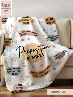 Personalized CC Preposition Minky Blanket