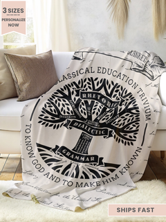 Personalized CC Trivium Tree Minky Blanket