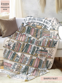 Personalized CC Challenge Reading Minky Blanket