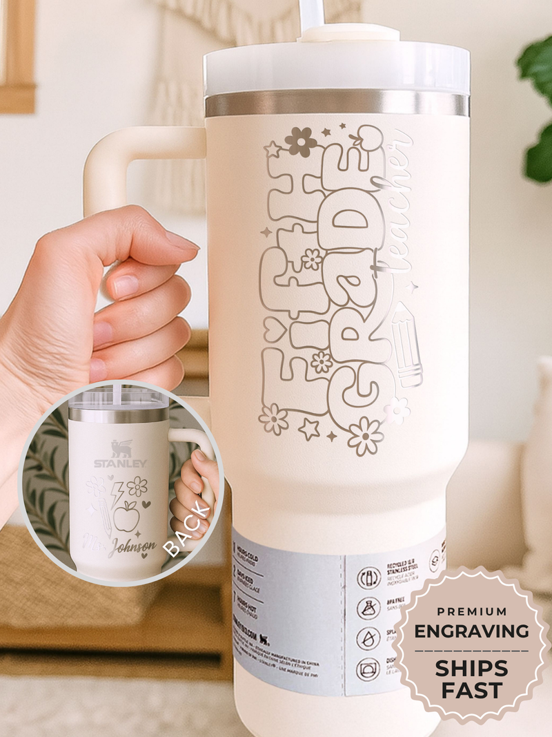Personalized Fifth Grade Teacher Tumbler
