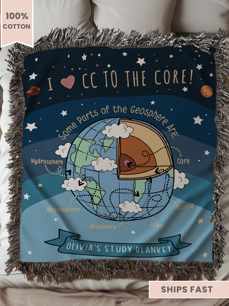 Personalized Cycle 1 Geosphere Woven Blanket