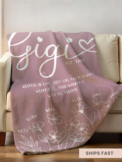 Personalized Gigi Minky Blanket