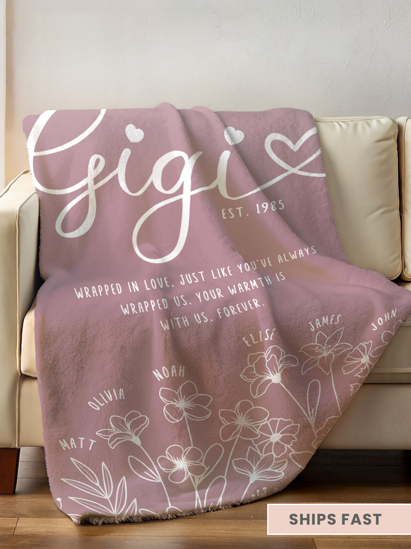 Personalized Gigi Minky Blanket