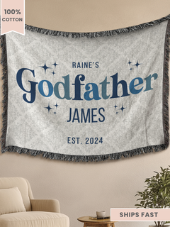 Personalized Godfather Woven Blanket