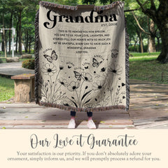 Personalized Grandma Woven Blanket