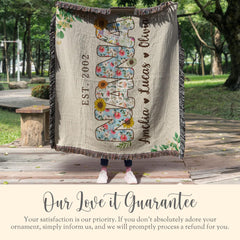 Personalized Nana Woven Blanket Gift For Nana Tapestry Nana Mothers Day Gift Nana Keepsake Blanket Grandma Woven Throw Nana Christmas Gift