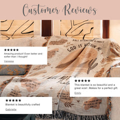 Personalized Scripture Verse Woven Blanket Gift For Christian Bible Verse Blanket Scripture Verse Woven Throw Scripture Verse Tapestry