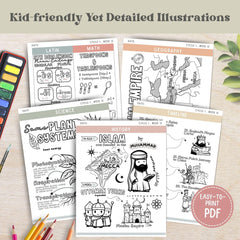 CC Cycle 1 Coloring Book Gift For CC Tutor Resource Classical Conversations Cycle 1 Class Art CC Song Activity Geography History Printable