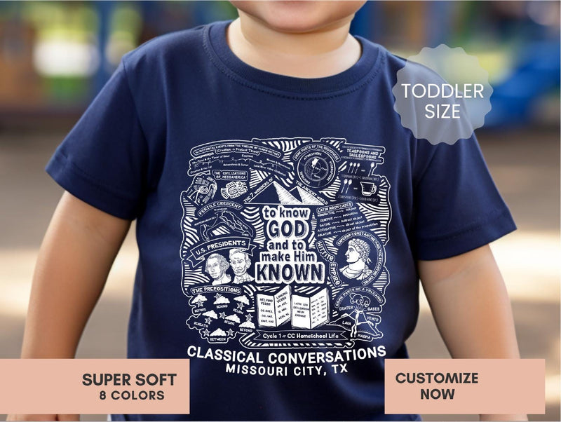 Personalized CC Cycle 1 Shirt Gift For CC Classical Conversations Cycle 1 Tshirt First Day Gift CC Foundations To Know God Toddler Shirt