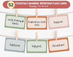 CC Essentials Grammar Flash Cards Parts Of Speech Bingo Cards Classical Conversations Essentials Class Game English Class Review Printable