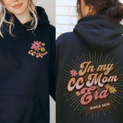 Personalized In My CC Mom Era Retro Mama Hoodie for Home Schooling Custom Groovy Birthday Homeschool Mom Shirt Thanksgiving Presents for Mom