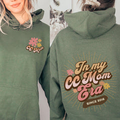Personalized In My CC Mom Era Retro Mama Hoodie for Home Schooling Custom Groovy Birthday Homeschool Mom Shirt Thanksgiving Presents for Mom
