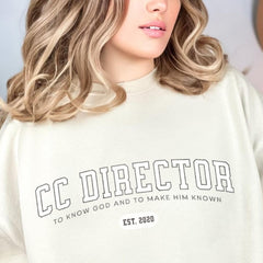 Classical Conversations Sweatshirt Gift For CC Director Personalized Foundations Director Crewneck Sweater CC Challenge Director Pullover