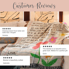 Personalized Mom Letter Woven Blanket Gift For Mom Tapestry Mothers Day Gift Letter To Mom Keepsake Blanket From Kids To Mom Throw Blanket