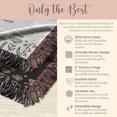 Personalized Aunt Woven Blanket Gift for Aunt Tapestry Mothers Day Gift Auntie Woven Throw Aunt Keepsake Blanket Aunt Blanket Christmas Gift