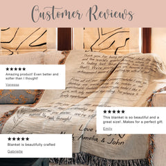 Personalized Mom Letter Woven Blanket Gift For Mom Woven Throw Mothers Day Gift Letter Blanket Handwritten Woven Throw Birthday Gift For Mom