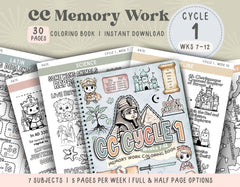 CC Cycle 1 Coloring Book Gift For CC Tutor Resource Classical Conversations Cycle 1 Class Art CC Song Activity Geography History Printable