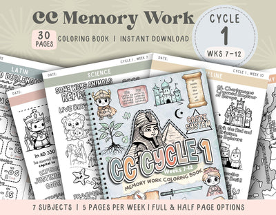 CC Cycle 1 Coloring Book Gift For CC Tutor Resource Classical Conversations Cycle 1 Class Art CC Song Activity Geography History Printable
