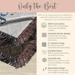 Personalized Godfather Woven Blanket Gift For Godfather Tapestry Fathers Day Gift Godfather Woven Throw Godfather Blanket Christmas Gift