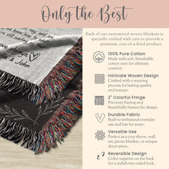 Personalized Mom Letter Woven Blanket Gift For Mom Woven Throw Mothers Day Gift Letter Blanket Handwritten Woven Throw Birthday Gift For Mom