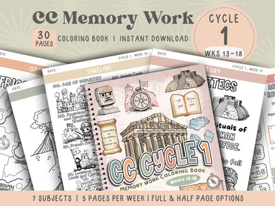 CC Cycle 1 Coloring Book Gift For CC Tutor Cycle 1 Class Art CC Song Activity Geography History Printable