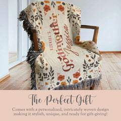 Personalized Godmother Woven Blanket Gift For Godmother Tapestry Mothers Day Gift God Mom Woven Throw Godmother Christmas Gift From Godson