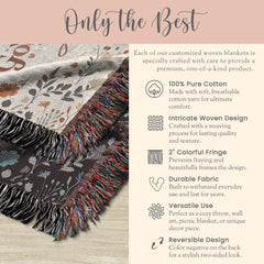 Personalized Godmother Woven Blanket Gift For Godmother Tapestry Mothers Day Gift God Mom Woven Throw Godmother Christmas Gift From Godson