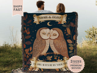 Personalized Wedding Anniversary Woven Blanket