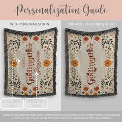Personalized Godmother Woven Blanket Gift For Godmother Tapestry Mothers Day Gift God Mom Woven Throw Godmother Christmas Gift From Godson
