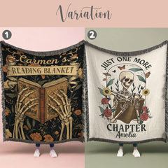 Personalized Book Lovers Reading Woven Blanket Gift For Book Lover Tapestry Birthday Gift Book Lover Woven Throw Reading Keepsake Blanket