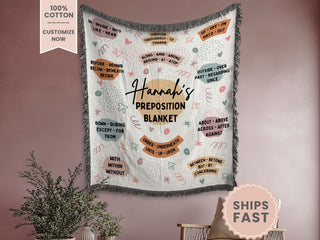 Personalized CC Preposition Woven Blanket