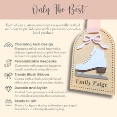 Personalized Wooden Gift Tags Ice Skate Design Gift Tags Skating Christmas Ornaments Skating Bag Tags Gifts for Figure Skaters Christmas Gifts for Skaters Valentine's Gifts for Skaters