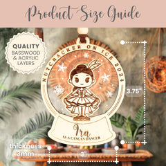 Personalized Nutcracker Character Keepsake Ornament Gift For Figure Skater Nutcracker On Ice Skater Souvenir Custom Nutcracker Role Decor