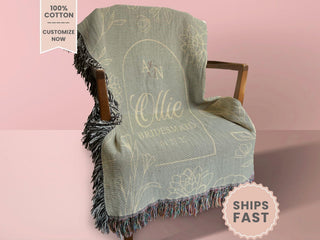 Personalized Bridesmaid Woven Blanket