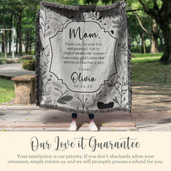 Personalized Mother of the Bride Woven Blanket Gift for Mother of the Bride Throw Wedding Day Gift Mom of Bride Keepsake Blanket From Groom