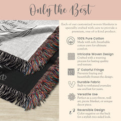 Personalized Parents of the Bride Woven Blanket Gift for Parents of the Bride Tapestry Wedding Day Gift from Groom Mom of Bride Woven Throw