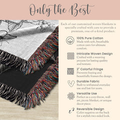 Personalized Grandma of the Groom Woven Blanket Gift for Groom Grandma Tapestry Wedding Day Gift Grandmother Keepsake Blanket From Bride