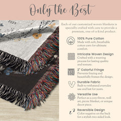 Personalized Maid of Honor Woven Blanket Gift for Maid of Honor Tapestry Wedding Proposal Gift Maid of Honor Woven Throw Bridal Party Gift