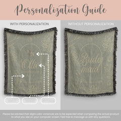 Personalized Bridesmaid Woven Blanket Gift For Bridesmaid Tapestry Bridesmaid Proposal Gift Bridesmaid Keepsake Blanket Bridal Party Gift