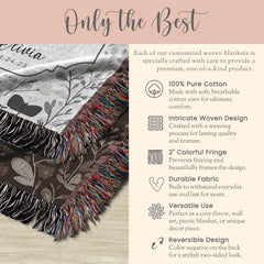 Personalized Mother of the Bride Woven Blanket Gift for Mother of the Bride Throw Wedding Day Gift Mom of Bride Keepsake Blanket From Groom