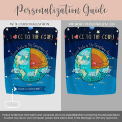 Personalized Cycle 1 Geosphere Minky Blanket Gift For Classical Conversations Tutor Plush Blanket CC Director Throw CC Homeschool Blanket