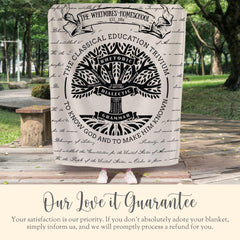 Personalized CC Trivium Tree Minky Blanket Gift For Classical Conversations Tutor Dorm Tapestry Year End Director Gift CC Student Keepsake