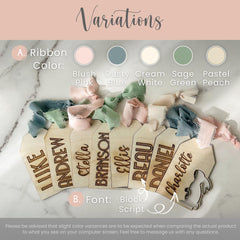 Personalized Easter Basket Tag Gift For Kids Bunny Easter Name Tag Easter Basket Wooden Name Ribbon Kids Easter Basket Name Tag Easter Gift
