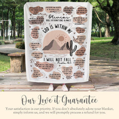 Personalized Scripture Verse Minky Blanket Gift for Christian Bible Verse Blanket Scripture Verse Fleece Blanket Scripture Verse Plush Throw